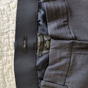 Lane Bryant Navy Pinstripe Pants